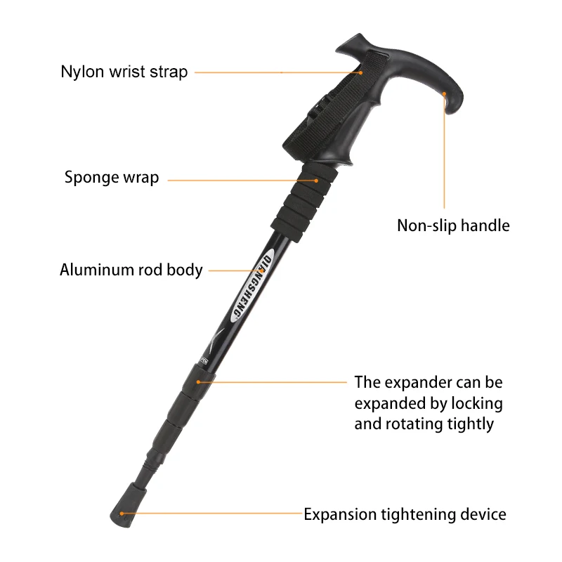 Outdoor Folding Trekkings Pole - Trekking Pole Carbon ulasan dan harga