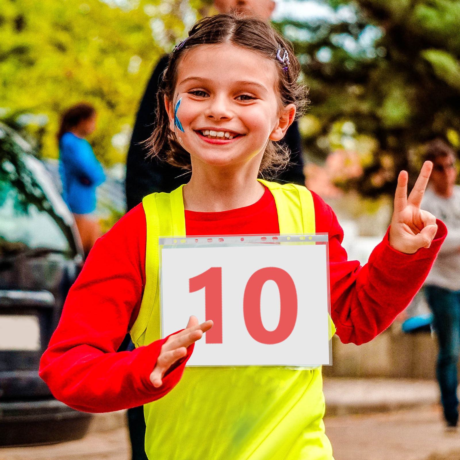 100Pcs Transparent Bib Number  - Race Bib ulasan dan harga