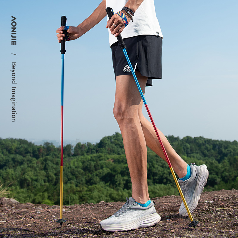 2pcs AONIJIE Folding Outdoor Q - Trekking Pole Carbon ulasan dan harga