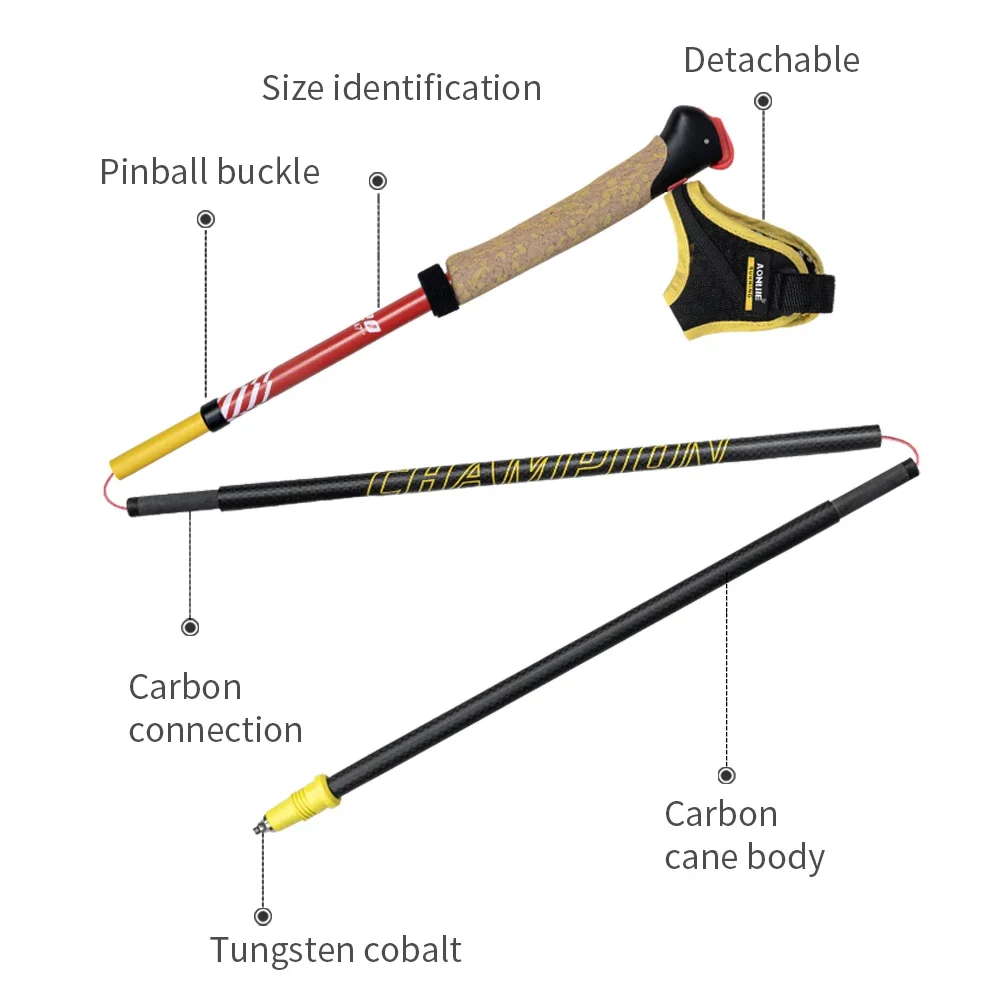 2 Pcs AONIJIE E4212 Folding Ca - Trekking Pole Carbon ulasan dan harga