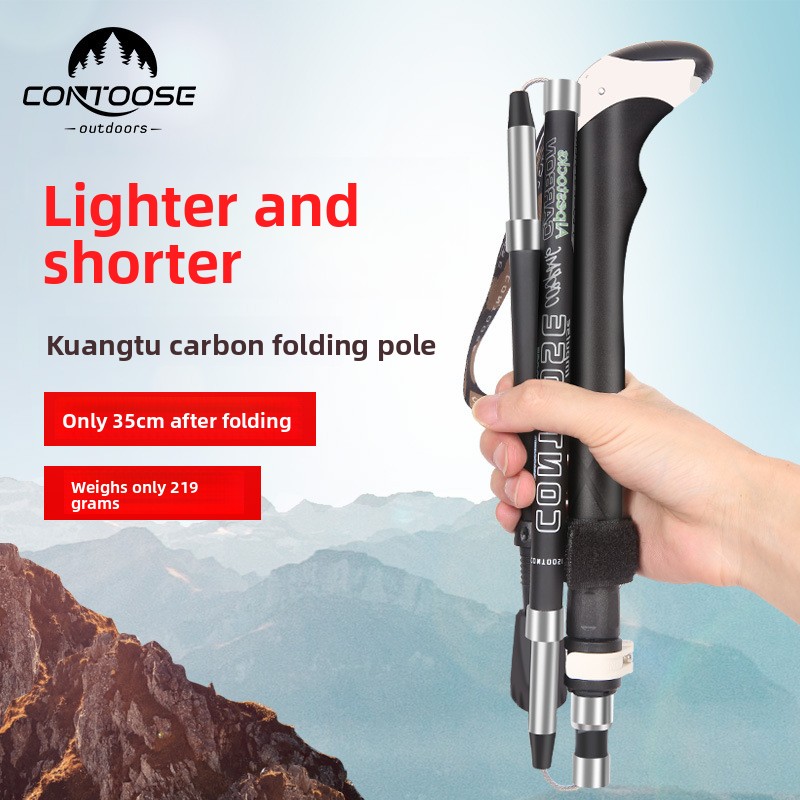Carbon Fiber Folding Trekking  - Trekking Pole Carbon ulasan dan harga