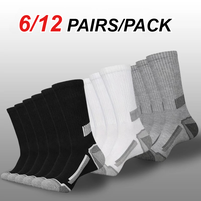 6/12 Pairs Men Mid Tube Sports - Sports Socks ulasan dan harga
