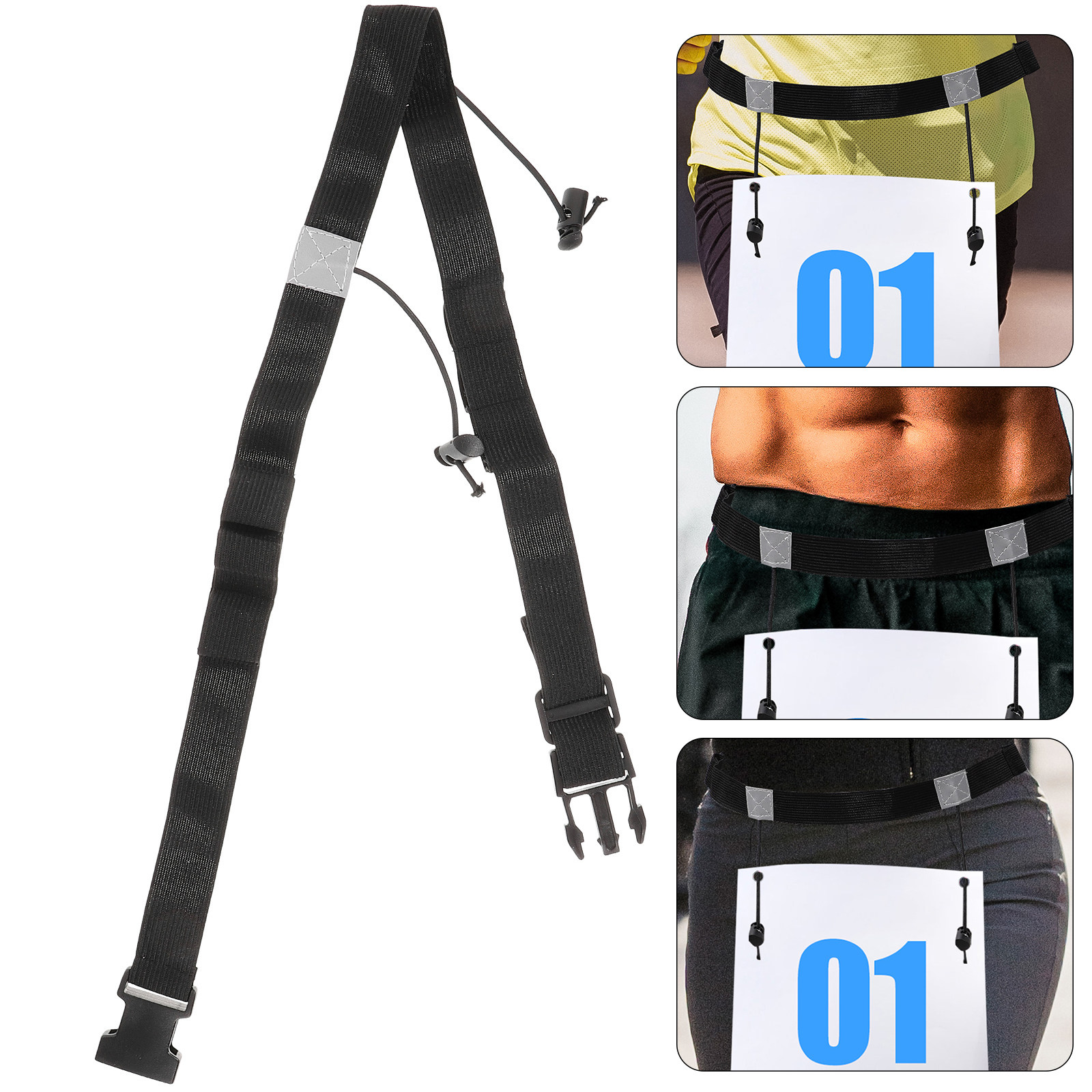 2Pcs Race Number Belt Reflecti - Race Bib ulasan dan harga
