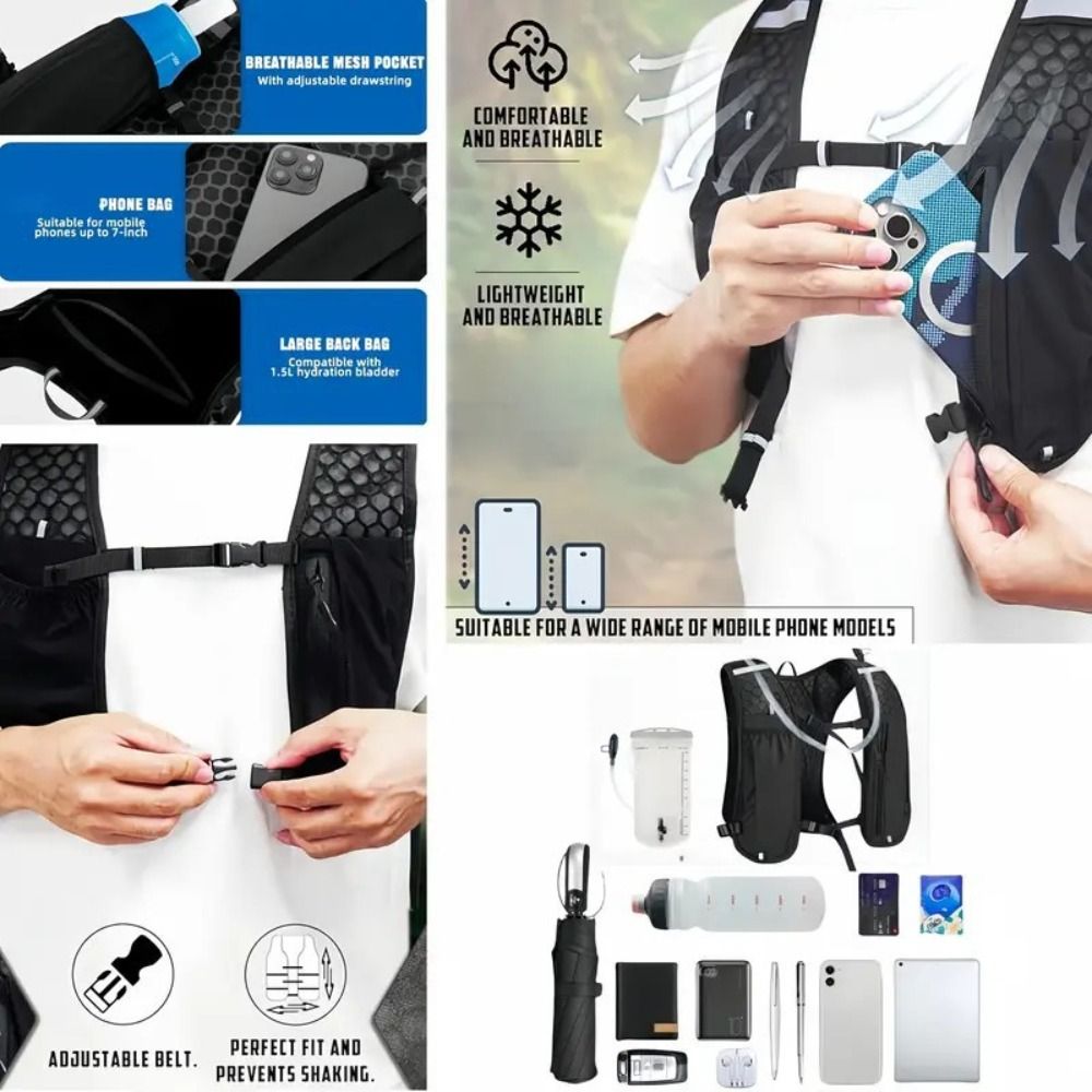 Waterproof Reflective Running  - Hydration Vest ulasan dan harga
